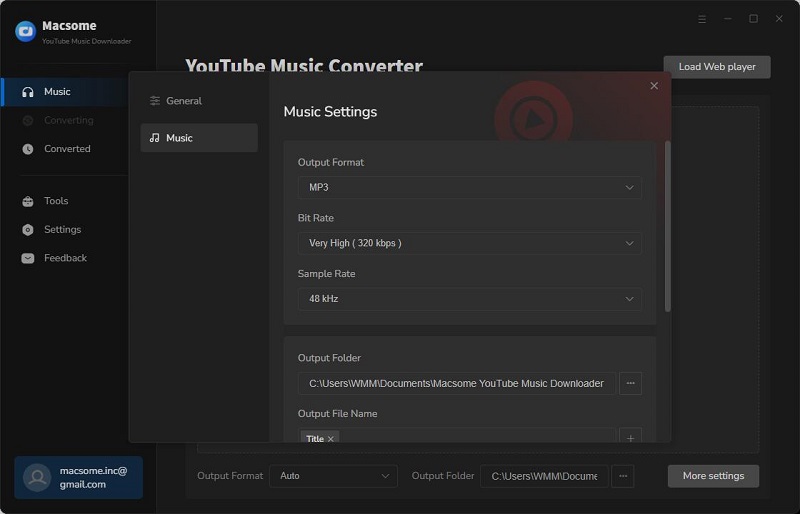 Set MP3 as the output format