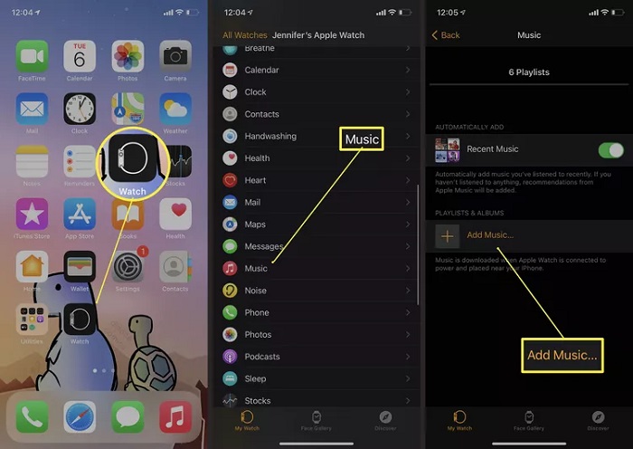 How to put music on apple watch without hot sale iphone