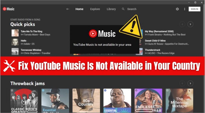 Fix YouTube Music Not Available in your area
